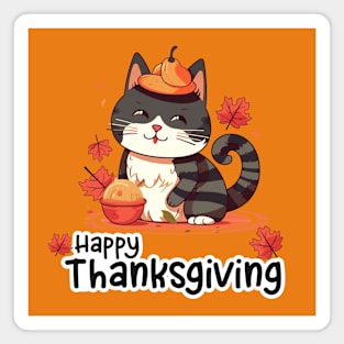 Thanksgiving cat Magnet